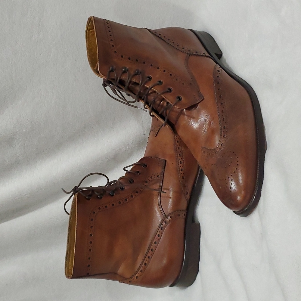 Paul Fedrick Cuoio Mens Lace Up Boots size 11